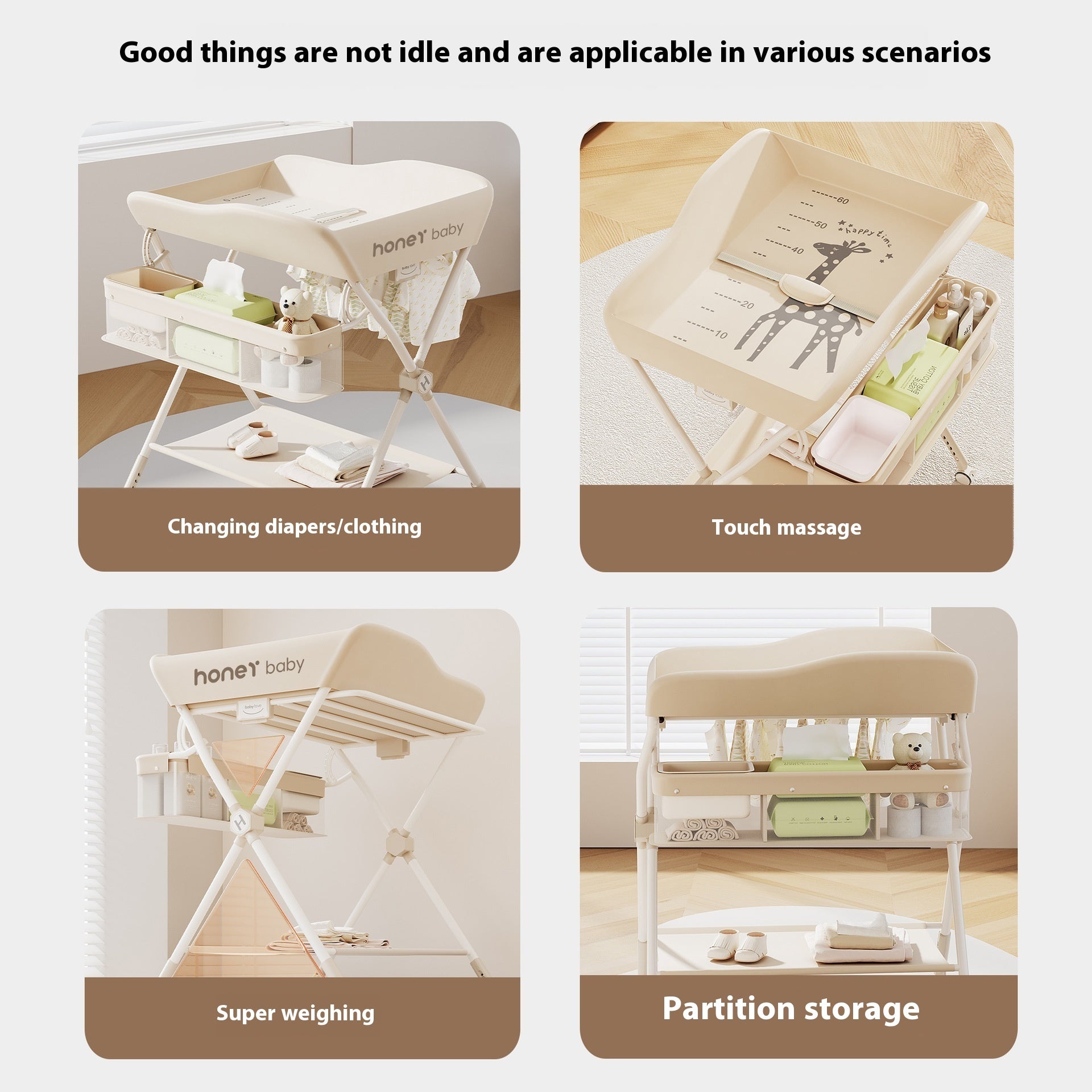 Multifunctional Foldable Diaper-changing Table Baby Care Urine Exchange