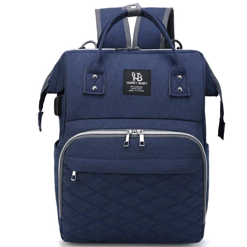 Sac à langer léger et multifonctionnel, rechargeable par USB, en tissu Oxford, grande capacité