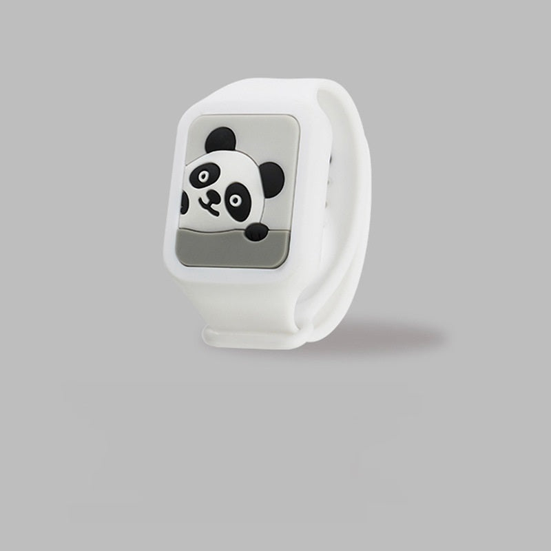 Button Press Flash Light Emitting Three-dimensional Square Cartoon Anti-mosquito Watch