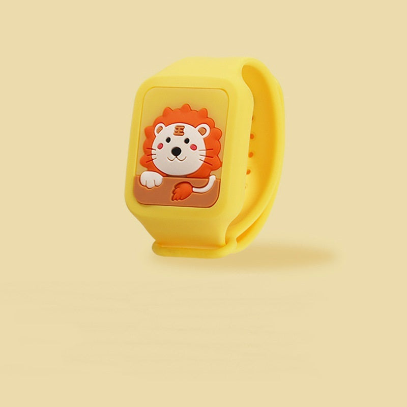 Button Press Flash Light Emitting Three-dimensional Square Cartoon Anti-mosquito Watch