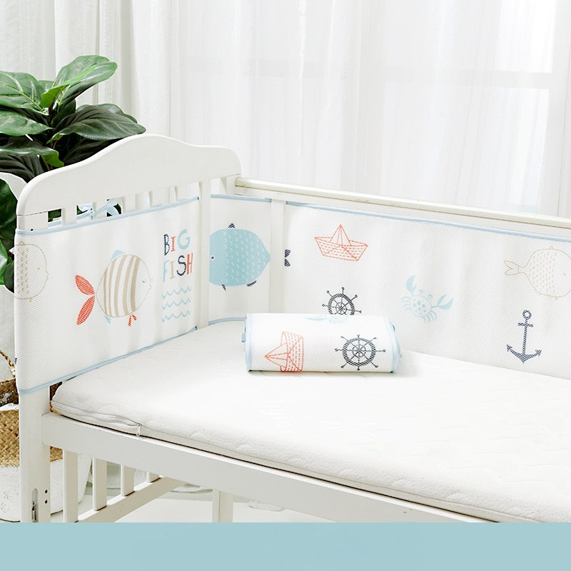 3D Sandwich Mesh Breathable Universal Baby Anti-collision Child Bed Surround