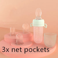 Baby Biting Bag Rice Cereal Spoon Complementary Food Feeding Spoon Portable Rice Cereal Bottle