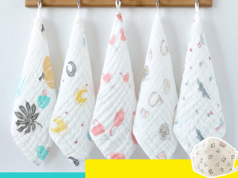 Saliva Towel, Cotton Gauze, Baby Supplies, Super Soft Face Wash, Small Square