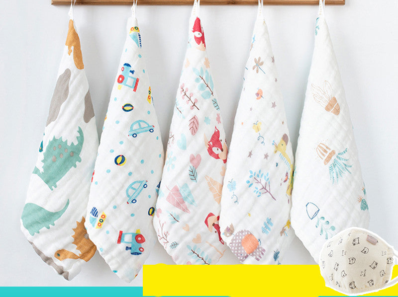 Saliva Towel, Cotton Gauze, Baby Supplies, Super Soft Face Wash, Small Square