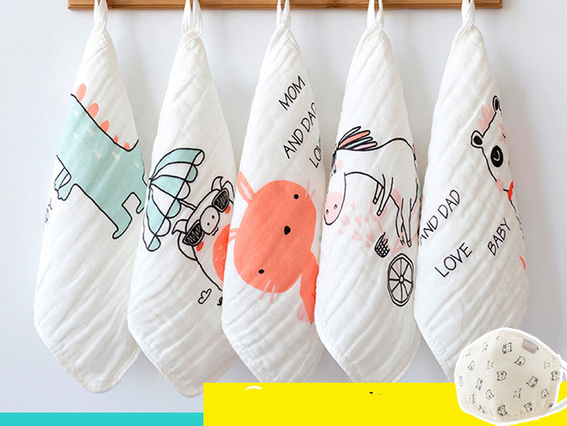 Saliva Towel, Cotton Gauze, Baby Supplies, Super Soft Face Wash, Small Square