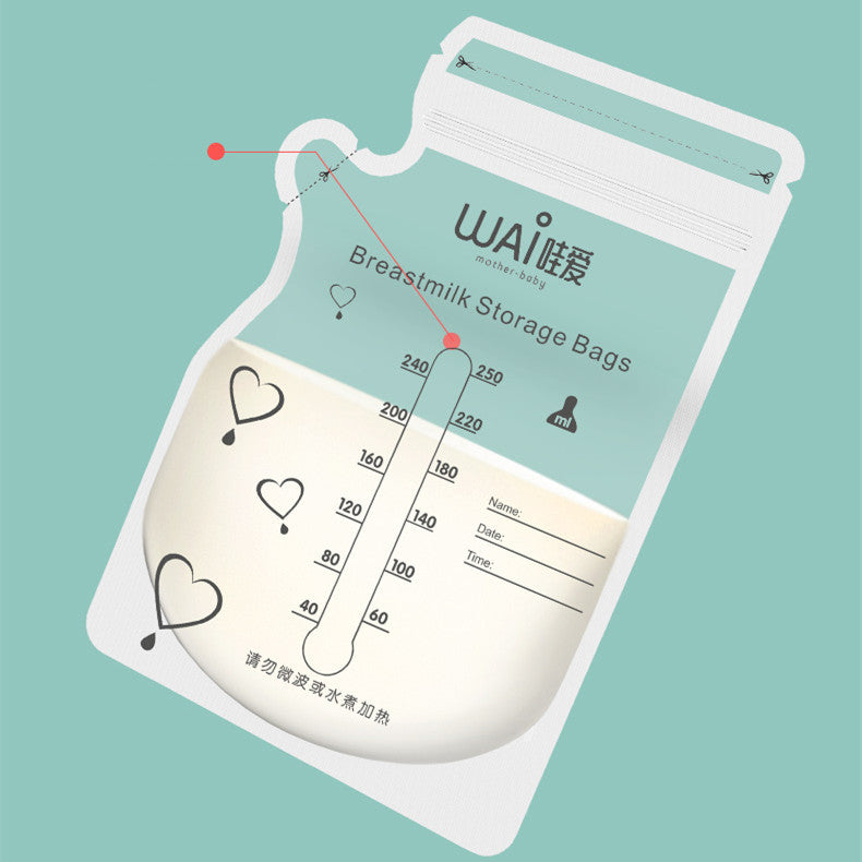 Breast milk storage bag