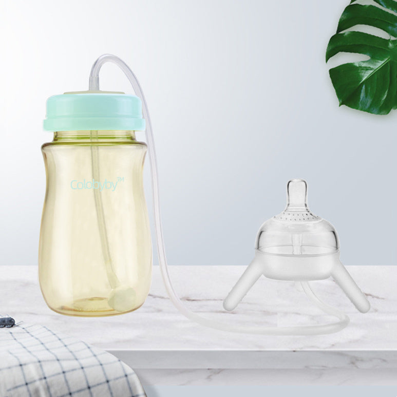 Mother-in-child Milk Bottle Separate Long Straw Weaning Artifact