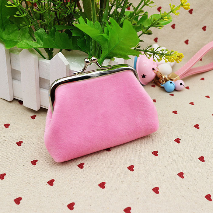 Autumn winter candy color wool zero wallet student cloth coin bag children small purse small gift wholesale