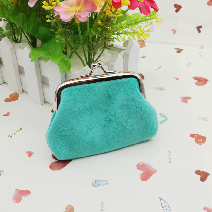 Autumn winter candy color wool zero wallet student cloth coin bag children small purse small gift wholesale
