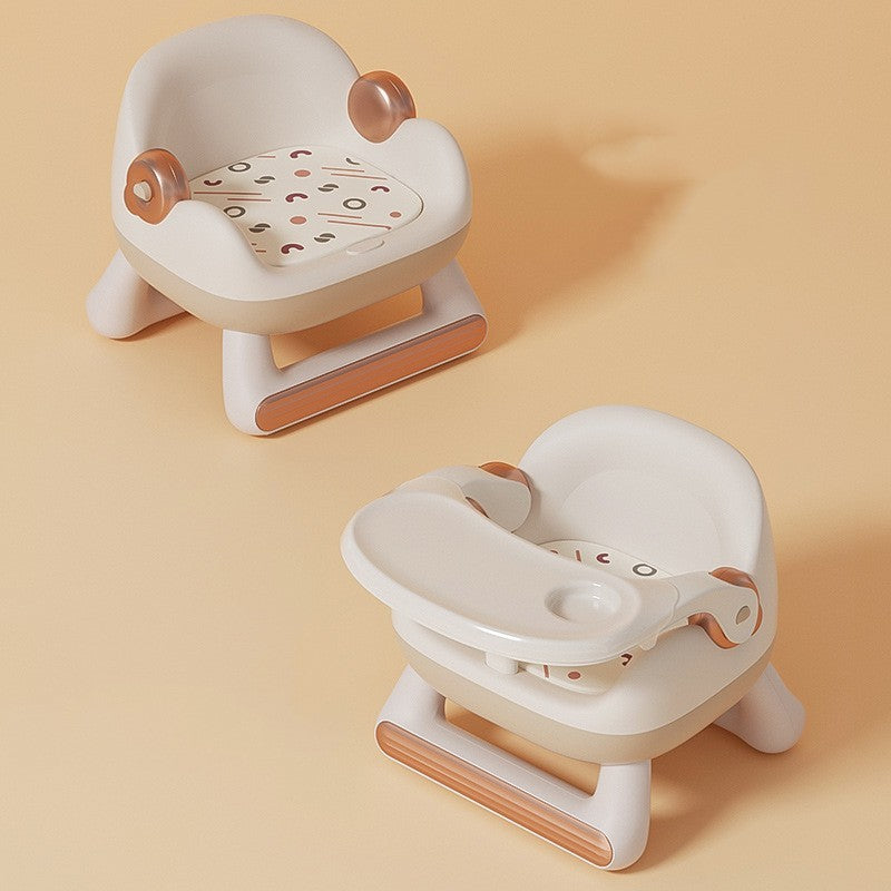 Chaise de salle à manger en plastique avec dossier pour bébé