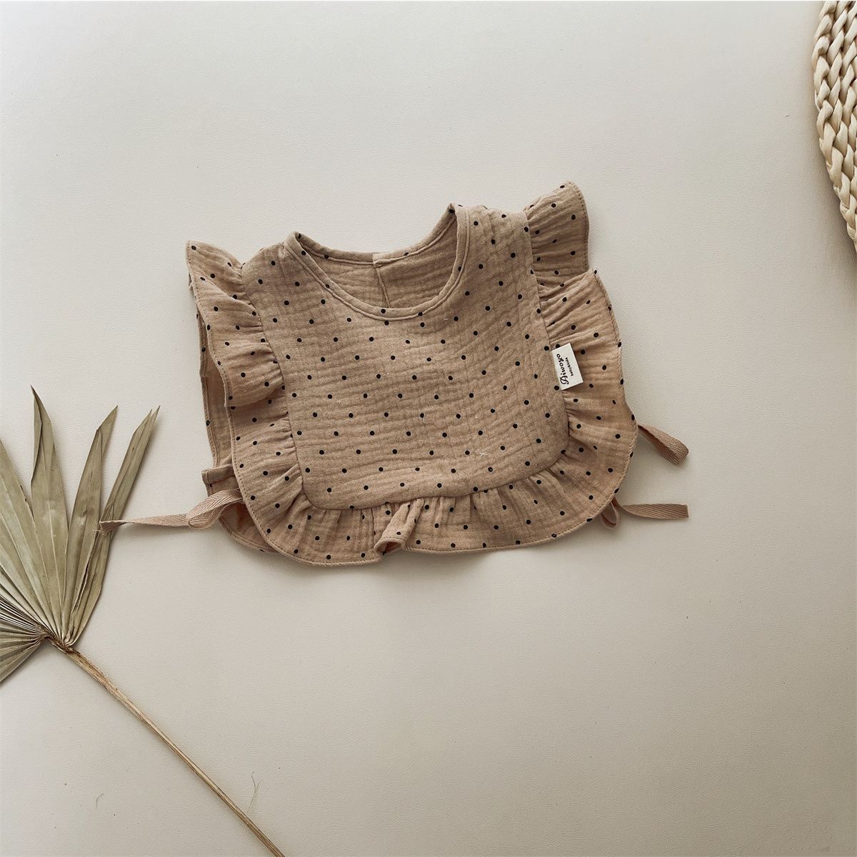 Ruffled Infant 4-layer Cotton Gauze Saliva Towel