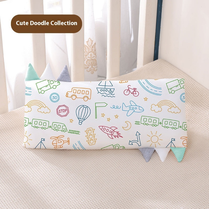 Bamboo Fiber Removable And Washable Children's Cartoon Pillow