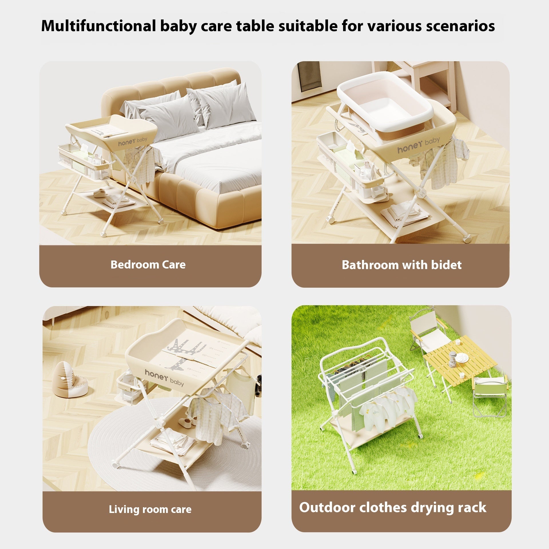 Multifunctional Foldable Diaper-changing Table Baby Care Urine Exchange