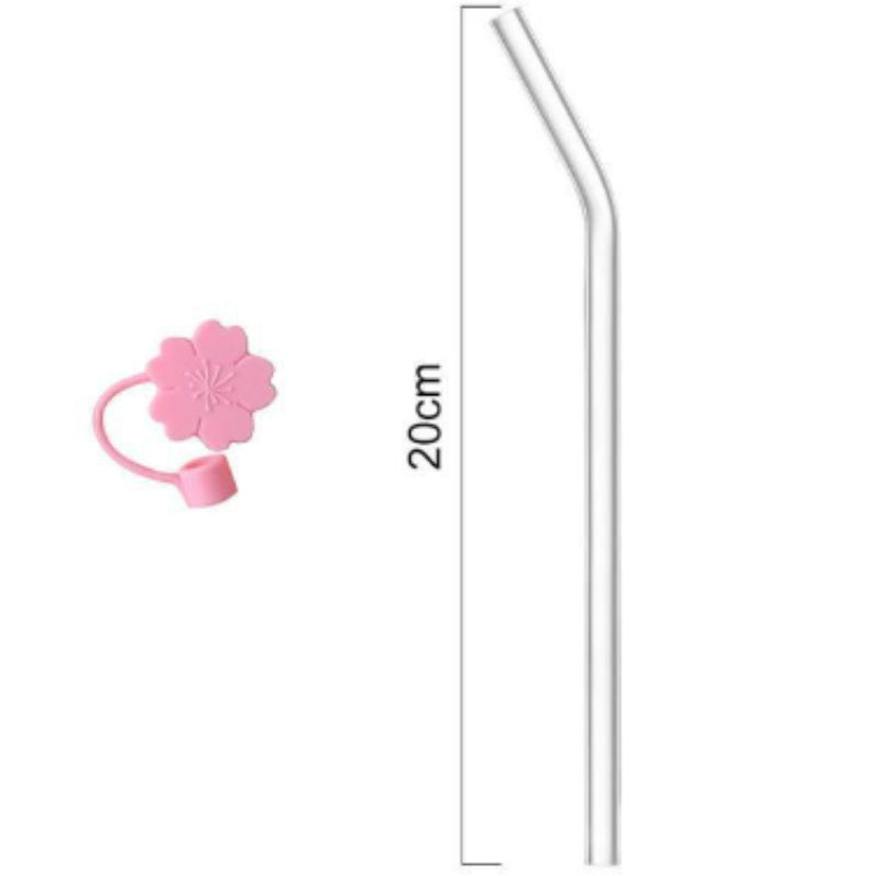 Glass Straw Net Red Cute Girl Silicone Straw Cap Universal 8mm Straw Protection Dust Cover